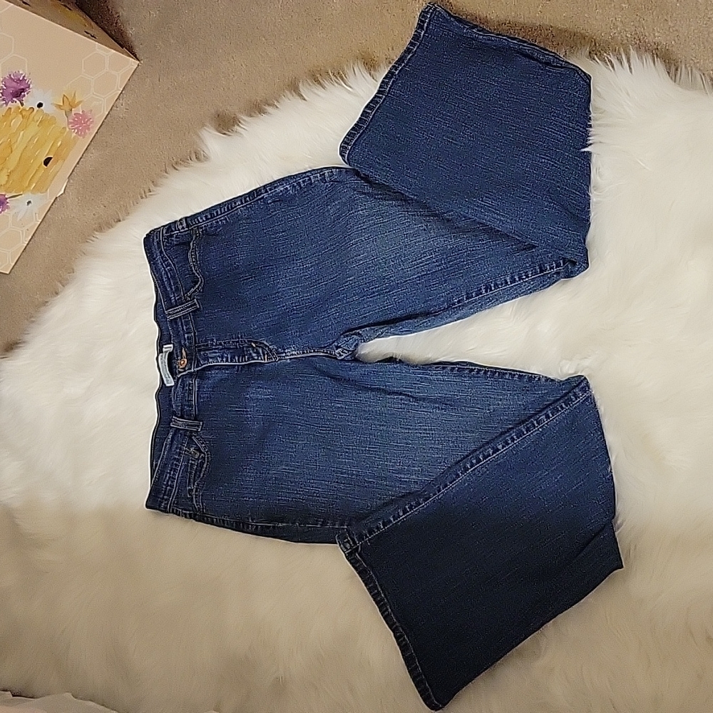 Levi's Perfectly Slimming Boot Cut 512 stretch denim blue jeans Size 14 …EUC